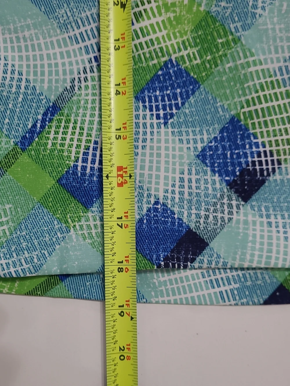 Coral Bay Blue, Green & White Abstract Plaid Skort with Zip Side size 10